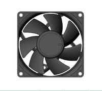 Ventilateur de refroidissement axial DC sans balais 12V 80x80x25mm à roulement à billes 4500 tr/min Garantie 1 an pour boîtier PC et voiture électrique