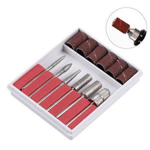 Bandas de lijado <span class=keywords><strong>para</strong></span> taladro de uñas, cabezales de pulido y recorte 6 en 1, herramientas portátiles <span class=keywords><strong>para</strong></span> uñas de gel acrílico, manicura y pedicura de cutículas - Product Image 2