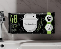 48 Lingettes Humides Antibactériennes Jetables pour l'Hygiène Personnelle Domestique, les Règles et l'Utilisation en Toilette