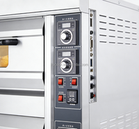 Four à sole électrique commercial à 3 niveaux et 9 plateaux |   Four à pâtisserie industriel robuste pour la cuisson professionnelle du pain et des pâtisseries