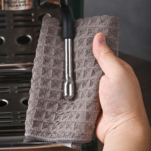 Serviette en microfibre gaufrée 30x30cm absorbante pour bar à café, restaurant, nettoyage - Product Image 3