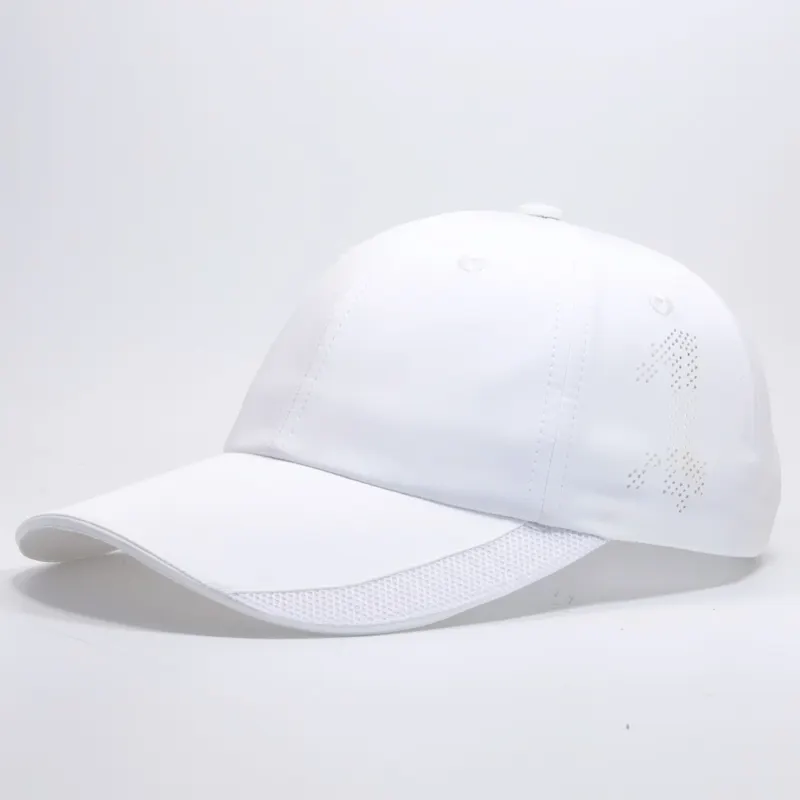หมวกกีฬาเบสบอล,หมวกเบสบอลสีขาวสำหรับผู้ชายผู้หญิงพิมพ์ลายปักโลโก้