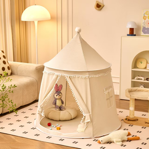 Carpa <span class=keywords><strong>de</strong></span> Juego Infantil Personalizable con Forma <span class=keywords><strong>de</strong></span> <span class=keywords><strong>Castillo</strong></span> <span class=keywords><strong>de</strong></span> <span class=keywords><strong>Princesa</strong></span>, con Colchoneta, <span class=keywords><strong>de</strong></span> Terciopelo Rosa, 130 cm, Unisex, Venta al Por Mayor - Product Image 4