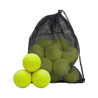Balles de tennis de haute qualité, lot de 12, maille élastique et épaisse, sac pour l'entraînement sportif, robuste et adapté à l'entraînement