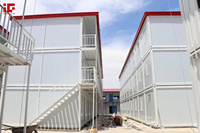 Conteneur de bureau en acier coloré à isolation thermique, maison conteneur modulaire préfabriquée personnalisée pour clinique