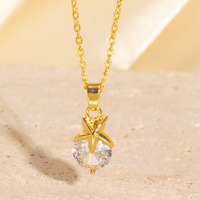 Collier pendentif en zircon brillant à motif animal pour femmes, laiton plaqué or de haute qualité, bijoux personnalisés tendance