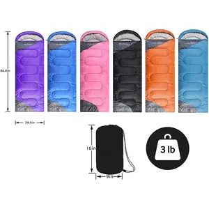 Indoor Outdoor Kaltes warmes Wetter 4 Jahreszeiten Wandern Camping Cotton Liner Pull Down Schlafsack