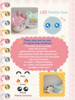 Peluche interactive éducative AI parlante pour enfants avec fonction de compagnon vocal rechargeable et yeux dynamiques