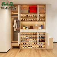 Meuble à chaussures en bois sur mesure SLS, armoire de rangement spacieuse et pratique, organisateur de chaussures sur mesure pour l'entrée