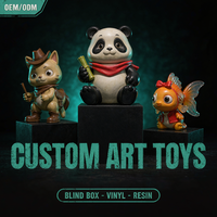 Figurines de panda en vinyle souple personnalisées, personnages animaux, boîte mystère, jouets de créateurs, fabricant OEM