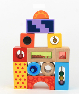 HOYE <strong>CRAFTS</strong> Kids Building <strong>Blocks</strong> Sensory Toys Wooden Stacking <strong>Blocks</strong> for Toddler - Product Image 3