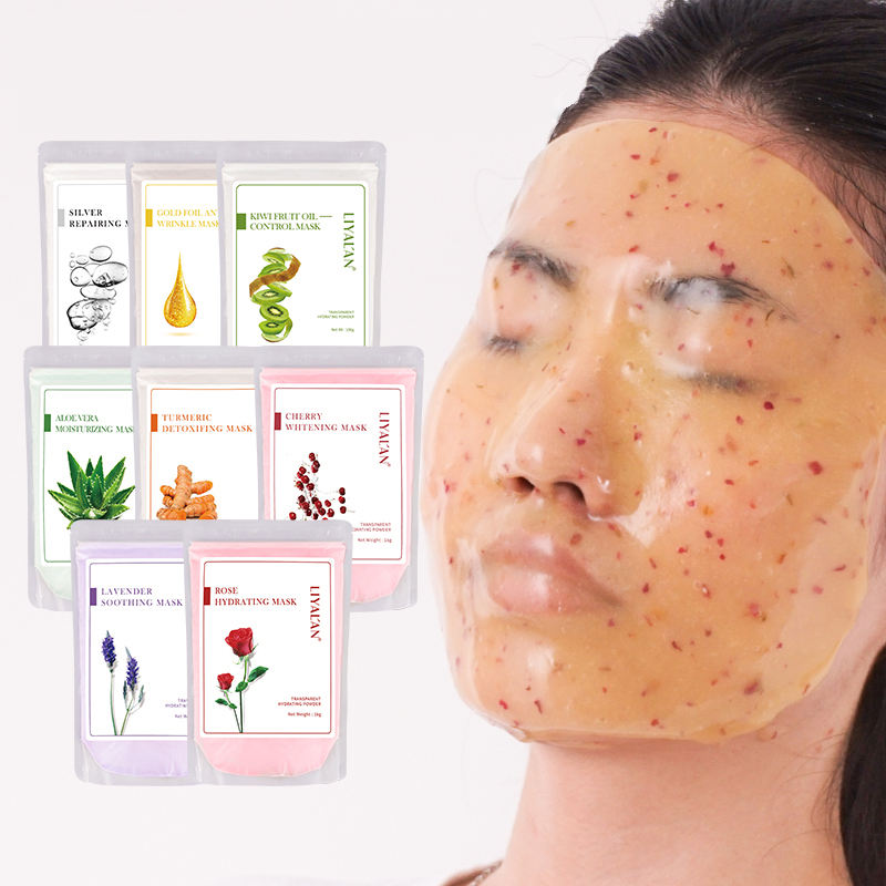 Amazon Hot Sale Home Use Collagen Natural Anti Wrinkle Firming Acne Treatment Pore Shrinking 100% Vegan DIY Jelly Powder Mask