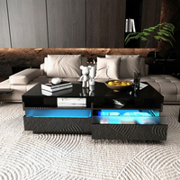 Ensemble de tables basses sur mesure de haute qualité, table basse moderne de luxe en bois
