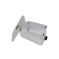 Sac de rangement en plastique transparent durable de 12 gallons avec couvercle et roulettes