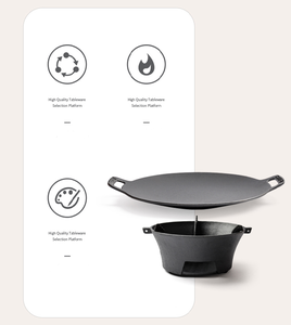 Ustensiles de cuisine de <span class=keywords><strong>Camping</strong></span> en fonte Offre Spéciale, poêle à frire pour barbecue coréen antiadhésive - Product Image 6