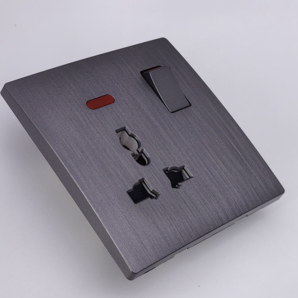 VNX Multi Wall Switch Socket With Light Indicator 3 Pin Universal Sockets and Switch