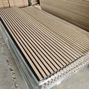 แผ่นอะคูสติกโค้งร่อง 1220x2440 มม. วัสดุ MDF กันน้ำ สำหรับใช้ในโรงพยาบาล โรงแรม และบ้านพัก - Product Image 2