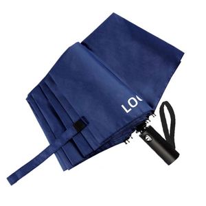 Parapluie publicitaire entièrement automatique à trois plis, anti-UV, avec logo personnalisé, en tissu anti-choc, design moderne, pour le soleil - Product Image 4