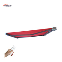 Auvent rétractable électrique extérieur de 6 m, imperméable, en polyester, pour toit, patio, système de cassette monté latéralement