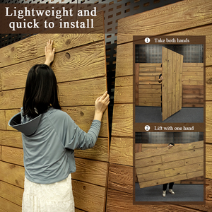 Panneau de surface en bois de décoration en polyuréthane à <span class=keywords><strong>grain</strong></span> de bois/pierre de culture artificielle/panneau de pierre PU décoratif mural - Product Image 6