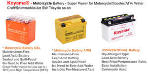 Factory <b>12V</b> Super Motorcycle <b>Battery</b> 8Ah 10Ah 12Ah Maintenance-Free Lead Acid <b>Batteries</b> for ATV/Scooter/Snowmobile - Product Image 4