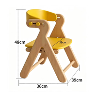 Ensemble bureau et chaise pour enfants au design moderne, hauteur réglable, en bois de hêtre massif, table d'étude pour tout-petits avec tiroir de rangement et chaise