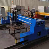 Machine de découpe plasma oxyfuel CNC de type portique avec moteur servo, haute productivité, zone de travail de 3000x12000 mm