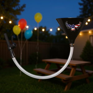 Imbuto per feste American Eagle con valvola, 2 piedi, in plastica nera, novità per feste di compleanno - Product Image 2