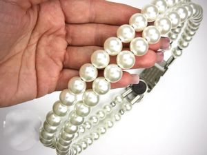 Collar Durável Diário Luxo Casamento Cão Jóias Fantasia Cão Trela Personalizado-Sized Leash-Safe Cão Pérola Colar Frisado - Product Image 3