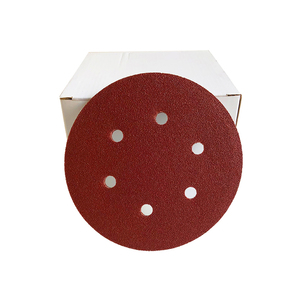Màu Đỏ Nhôm Oxit 5 Sander Đĩa Với 0/6/8/15/17 Lỗ 1Mm Dày Móc Vòng Lặp Sanding Đĩa Cho Gỗ OEM Tùy Chỉnh - Product Image 1