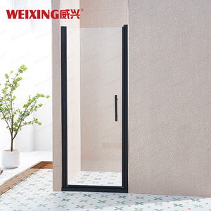 Porte de douche simple en verre trempé pivotant avec cadre en alliage d'aluminium moderne, fabriquée en Chine - Product Image 1