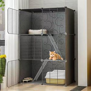 <strong>Large</strong> Cat Stainless Steel Cages Metal <strong>Kennel</strong> Folding Pet Cage Metal Chinchilla Cage - Product Image 2