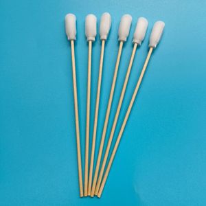 Bâton en bois biodégradable bâton éponge applicateur d'écouvillon en mousse médicale couverture en mousse coton-tige 720 - Product Image 3