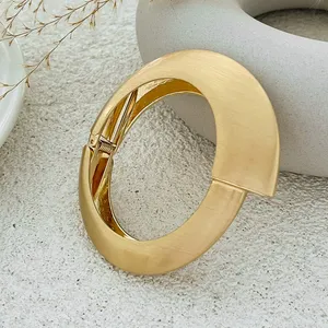 Wonder. JZ-068 European American Trendy Gold-color Plated Copper Women's <b>Ring</b> Simple Arc <b>Opening</b> Geometric Design-Anniversary - Product Image 3