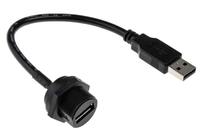 Cable Micro usb de 5 pines macho a hembra, montaje en panel con conector IP67