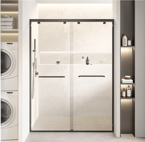 Porte de <span class=keywords><strong>douche</strong></span> en verre italien de luxe de haute qualité avec porte-serviettes Écran de baignoire pivotant rectangulaire populaire pour salle de bain - Product Image 5