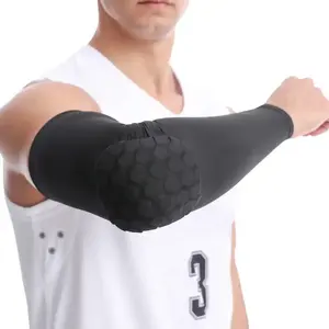 Compressie Armband Sport Veiligheid Basketbal Elleboog Brace Beschermer Basketbal Honingraat Elleboog & Knie Pads Mouw