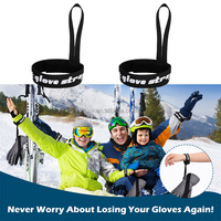 Dragonne de poignet pour gants de ski, anti-perte, en polyester élastique avec fermeture auto-agrippante, pour hommes et femmes, équipement de snowboard et d'hiver