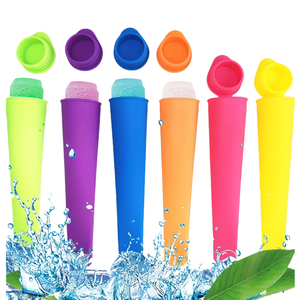 Molde de silicona cuadrado reutilizable de 6 capacidades para cubitos de hielo, ecológico, marca OEM personalizada, modelo manual DL-B608, venta al por mayor - Product Image 1