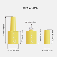 Flacon vide de 6 ml pour gel de construction ou huile à cuticules, personnalisable, avec pinceau – Créez votre propre flacon de vernis à ongles