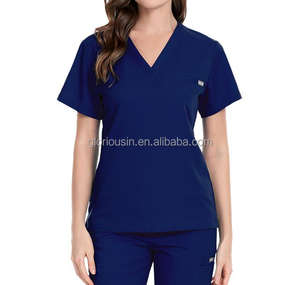 GloriousIn RTS Scrubs 2023 Uniformes <span class=keywords><strong>de</strong></span> <span class=keywords><strong>maternité</strong></span> pour étudiants en pharmacie, robe en lin uni, confortable, Landau, vente en gros, designs bon marché - Product Image 2