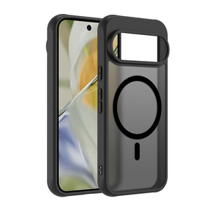 Funda para <span class=keywords><strong>Google</strong></span> <span class=keywords><strong>Pixel</strong></span> 10 10 <span class=keywords><strong>Pro</strong></span> XL 9 <span class=keywords><strong>Pro</strong></span> 9A a Prueba de Golpes de TPU y PC con Textura de Piel Mate Esmerilada Antihuellas y Antiamarilleo - Product Image 6