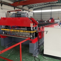 Máquina formadora de rollos de panel de pared y hoja de techo de hierro corrugado Dongguang Boshiyi 850 con componentes de núcleo de Motor de rodamiento de engranajes