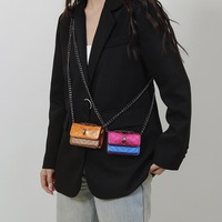 Mini sac carré tête d'aigle KG au design élégant, petit format, petit portefeuille, sac bandoulière multifonctionnel en PU