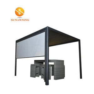 Sunawning Pergola Tuinhuisje Outdoor Waterdicht, Pergola Gemotoriseerde Louvre Waterdicht, Pergola Intrekbare Schaduw - Product Image 1