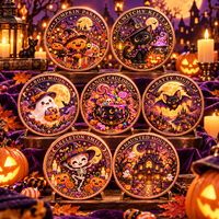 Pièce de monnaie en cuivre pur 999 de 1 oz, artisanat métallique, boîte cadeau personnalisée de dessin animé d'Halloween, impression UV en relief 3D, souvenir de collection