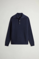 Pulls pour hommes en tricot épais, col montant côtelé, ourlet et poignets à boutons, motif nid d'abeille, mi-longueur, pour l'hiver, ODM