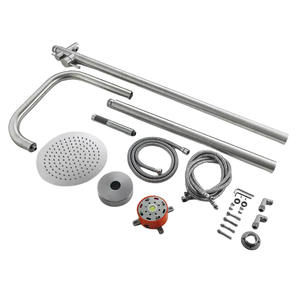 Robinet <span class=keywords><strong>de</strong></span> <span class=keywords><strong>douche</strong></span> d'extérieur à double fonction en acier inoxydable <span class=keywords><strong>Colonne</strong></span> <span class=keywords><strong>de</strong></span> <span class=keywords><strong>douche</strong></span> verticale chaude et froide sur pied pour villas et piscines - Product Image 4