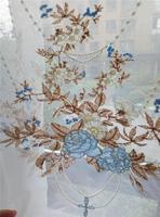 Prix de gros Rideaux en tulle brodés de fleurs romantiques françaises pour salon