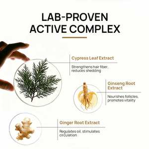 Shampoo anti-chute de <span class=keywords><strong>cheveux</strong></span> végétalien à base de plantes Ginseng Gingembre Feuille d'arborvitae Huile essentielle Rafraîchissant Contrôle du sébum <span class=keywords><strong>Shampooing</strong></span> <span class=keywords><strong>pour</strong></span> <span class=keywords><strong>cheveux</strong></span> - Product Image 4